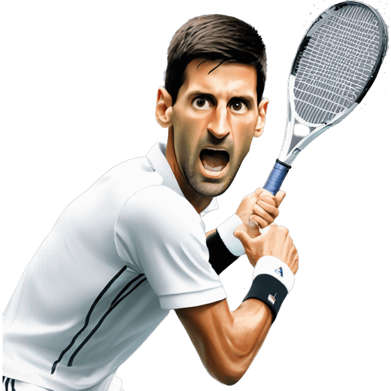 Novak djokovic playing tennis emoji