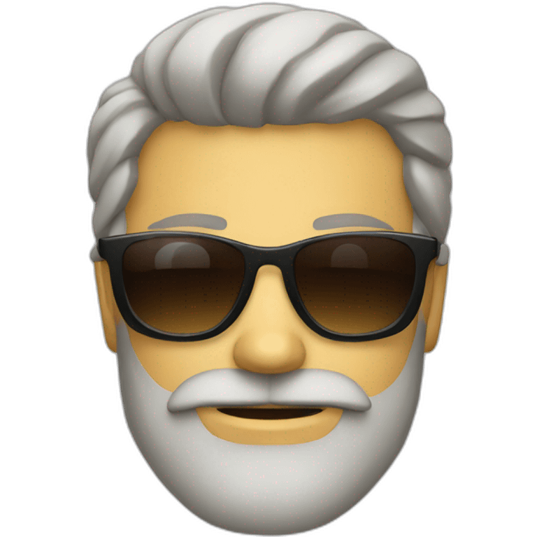 A guy with beard and sunglasses  emoji