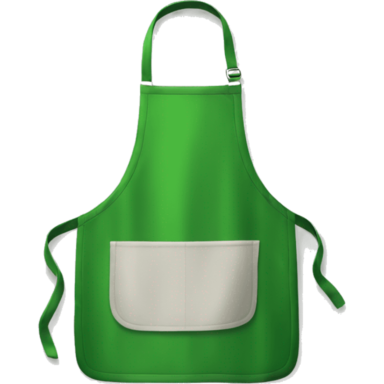 Realistic green kitchen apron. emoji