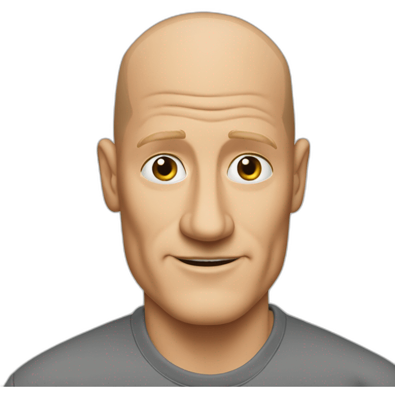 actor bald woody harrelson cartoon wearing tee  emoji