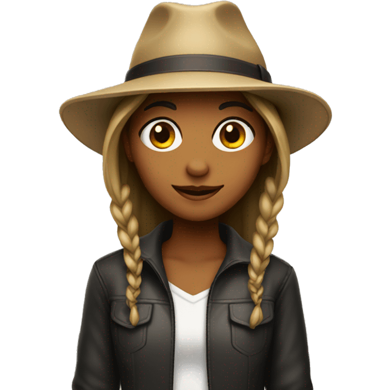 girl with hat emoji