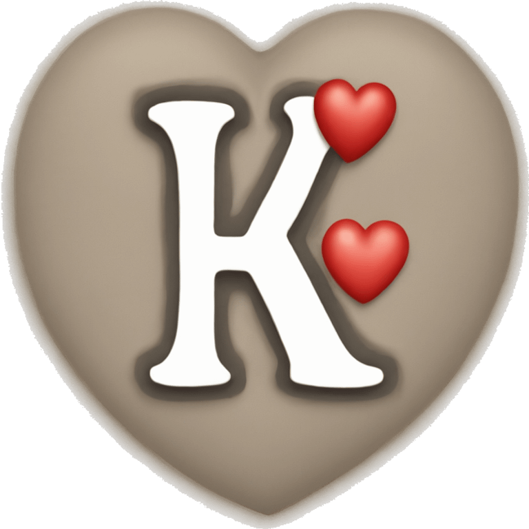 The heart inside with the letter A emoji