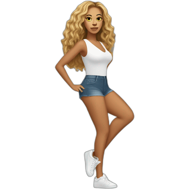 beyonce with one leg emoji