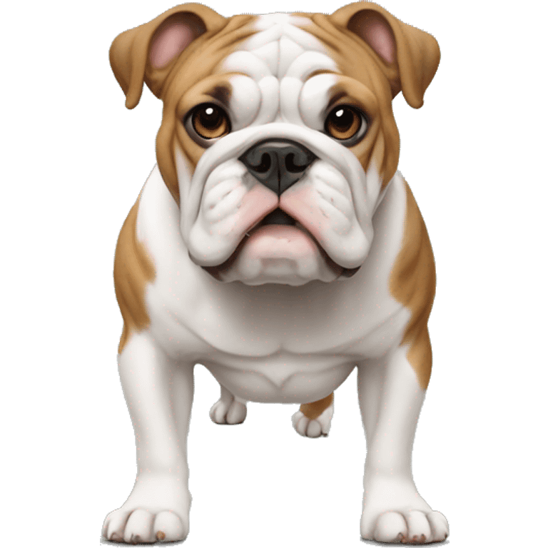 english bulldog standing with two legs up emoji