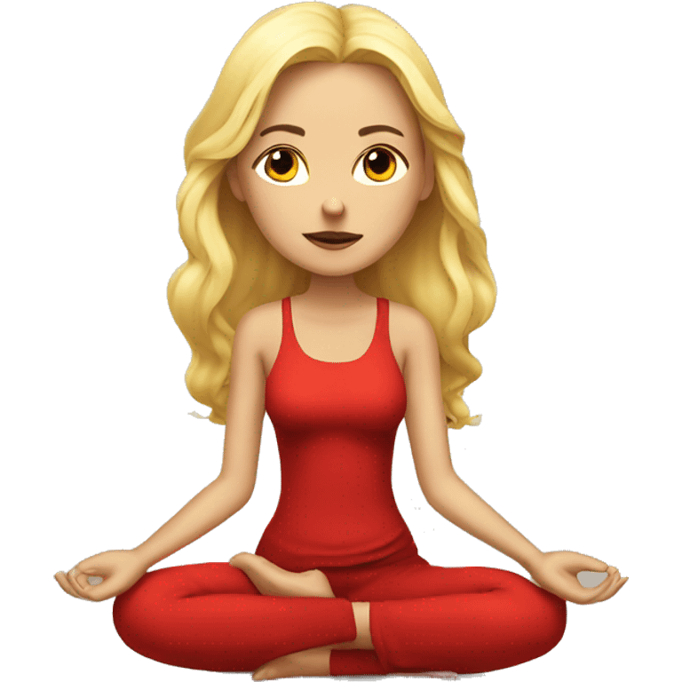 Paytas meditating red beautiful girl blonde emoji