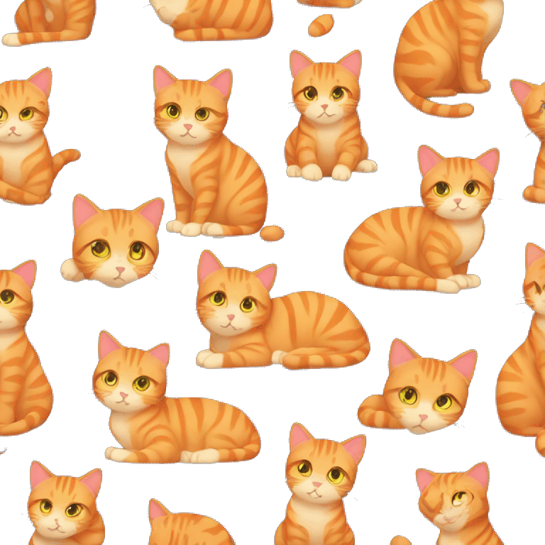 Pregnant orange tabby cat emoji