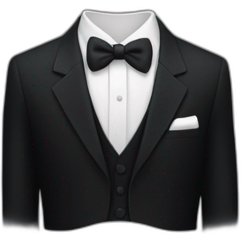 white tie and top of black suit emoji