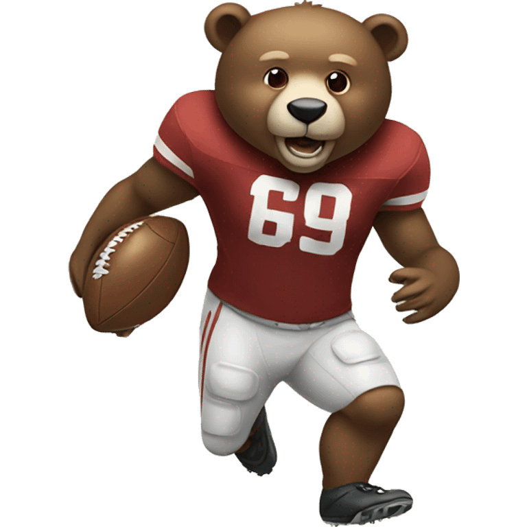 bear playing football emoji