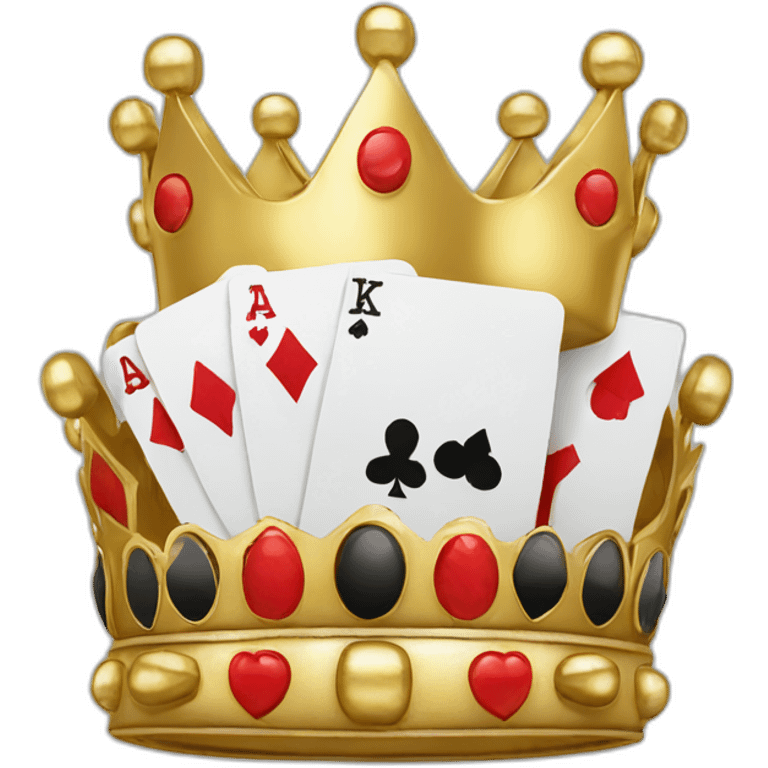 Poker king no background yellow gold crown emoji