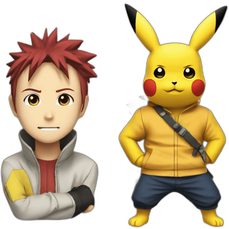 Naruto et Pikachu emoji