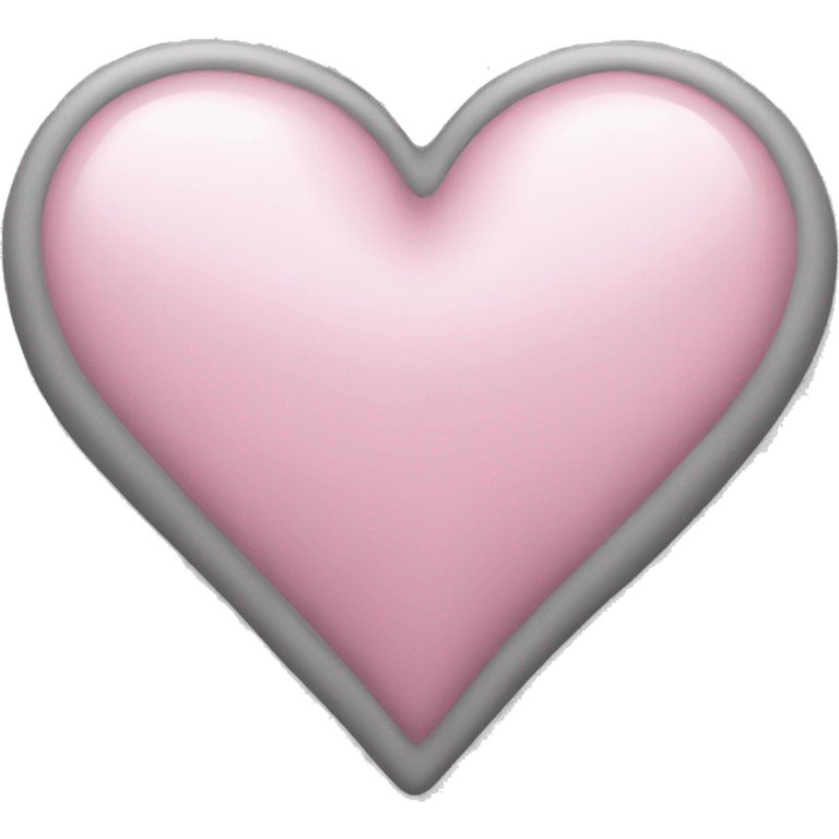 Pink and gray heart emoji