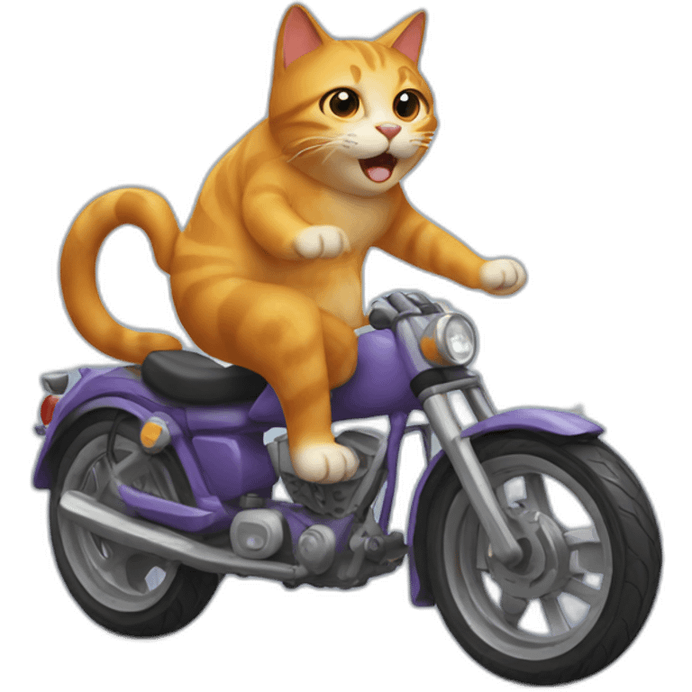 Dancing cat on cycle emoji