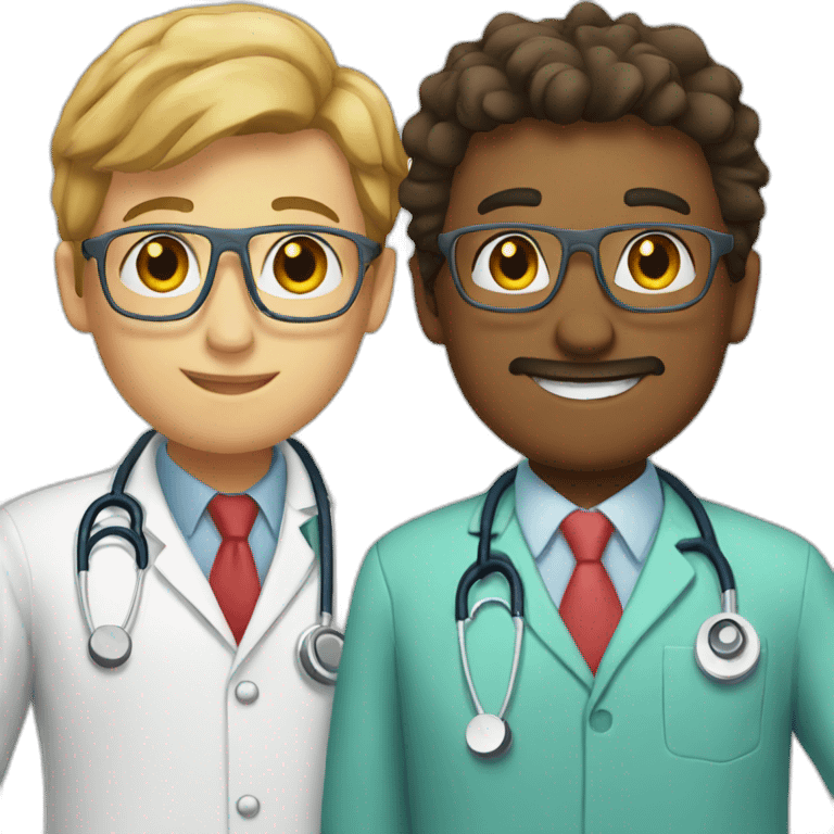 Two doctors in love emoji