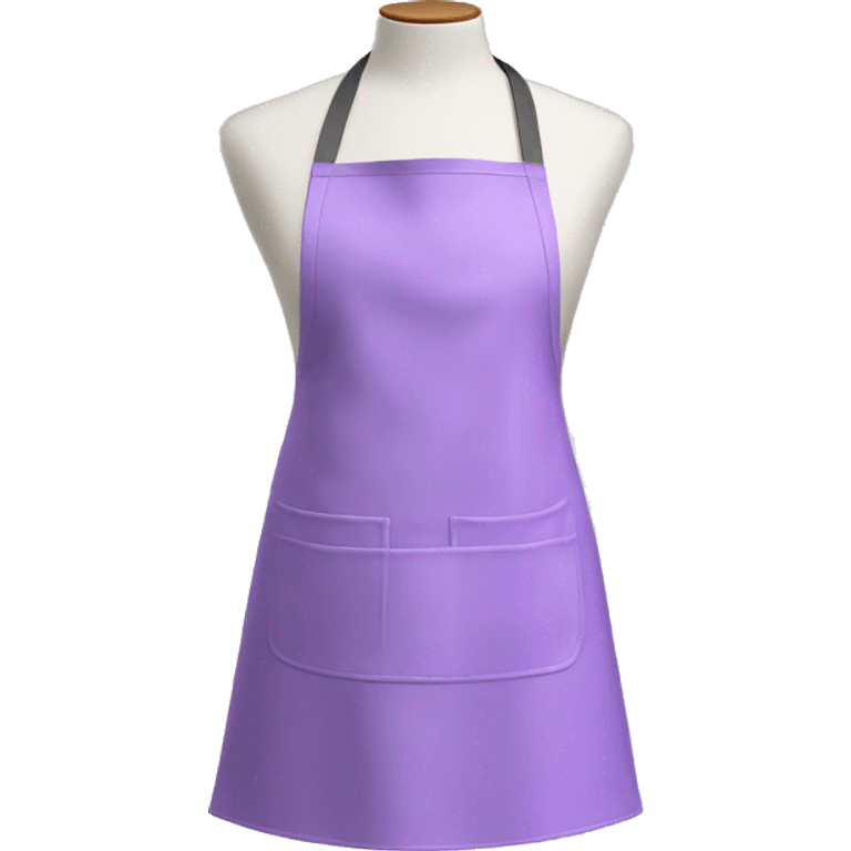 Realistic isolated light purple kitchen apron  emoji