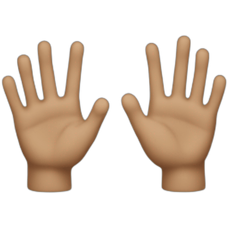 three fingers down emoji