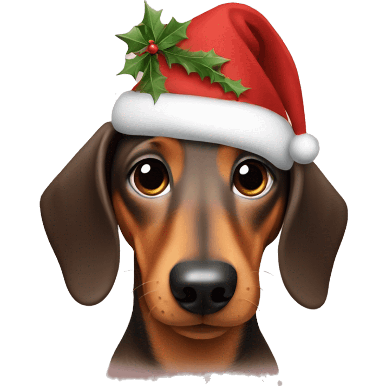 Christmas Dachshund emoji