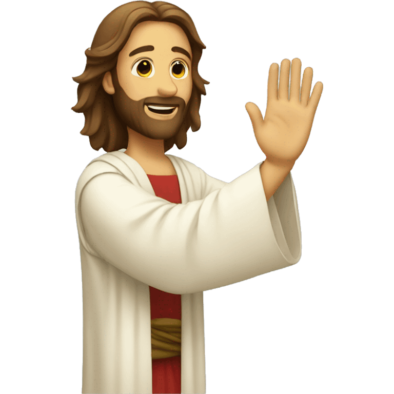 Jesus giving high five emoji