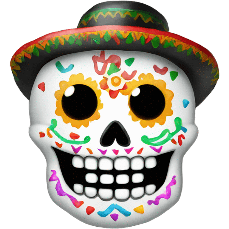 Mexican candy skull snowman emoji