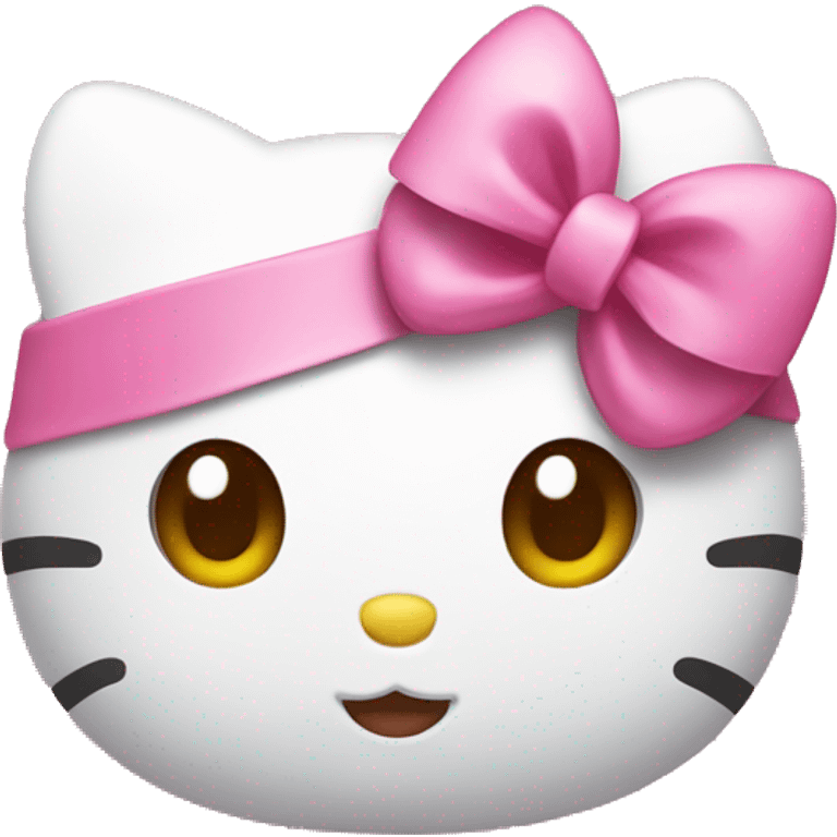 HelloKitty with a pink ribbon emoji