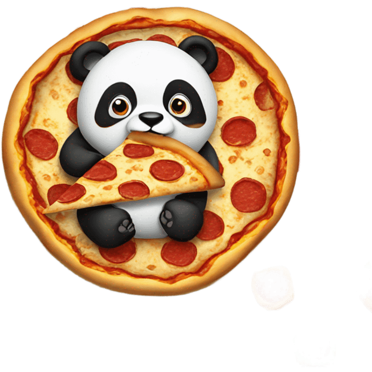 panda with pizza emoji