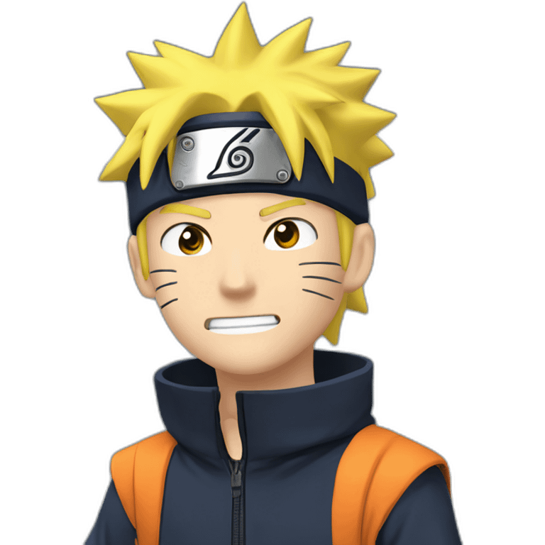 Naruto en train de faire un malaise emoji