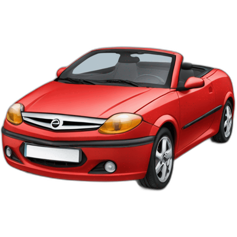 Opel Tigra rojo descapotable emoji