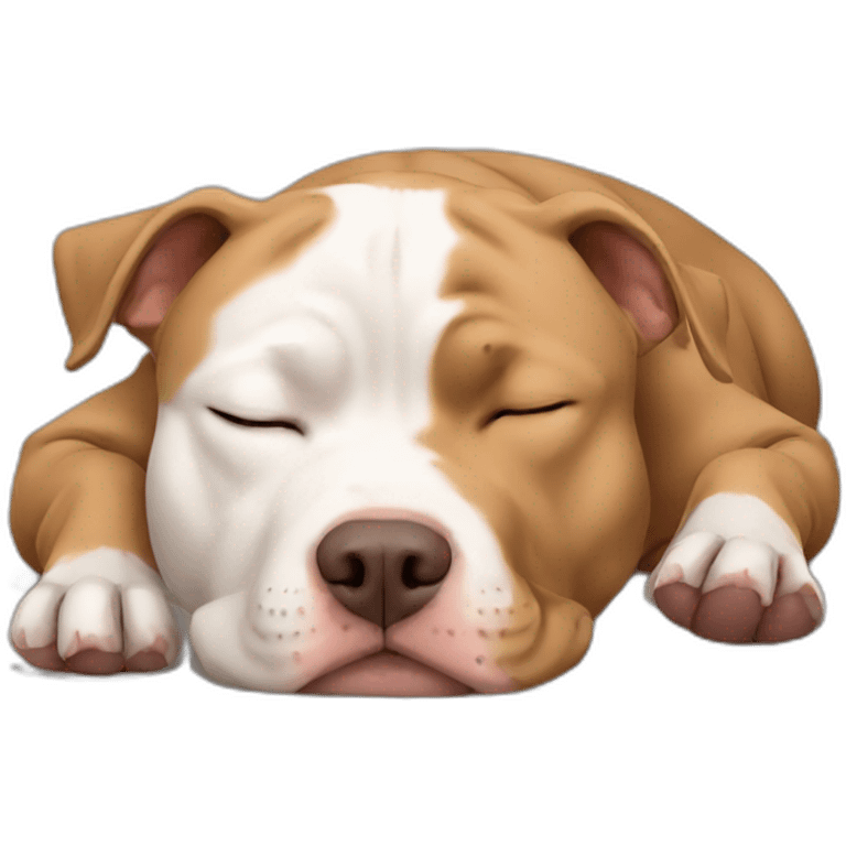 Light brown pit bull sleeping emoji