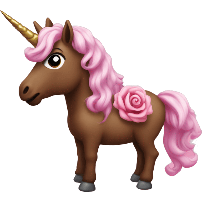 rose poop unicorn emoji