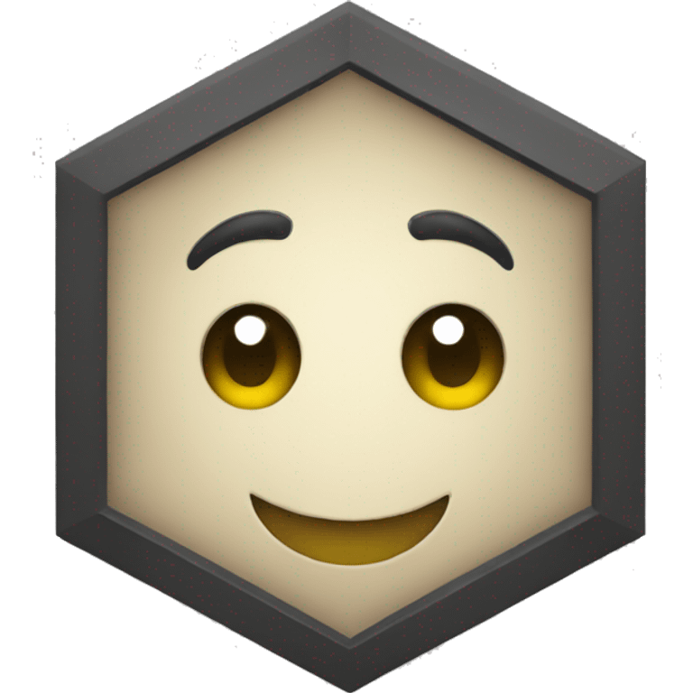 hexagon smiling emoji