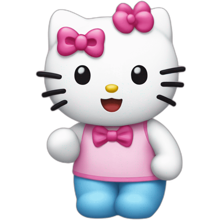 Hello Kitty qui tire la langue emoji