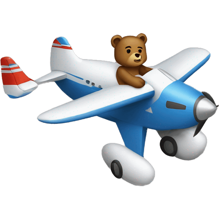 Bear piloting plane emoji