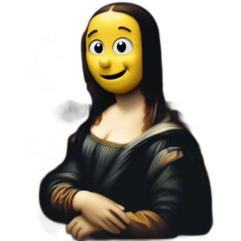 mona lisa taking a picture emoji