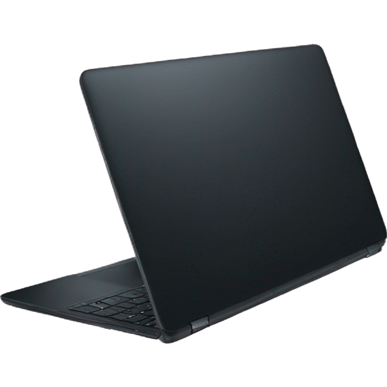 black laptop with galaxy wallpaper emoji