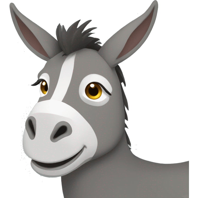 cute donkey in flat design emoji