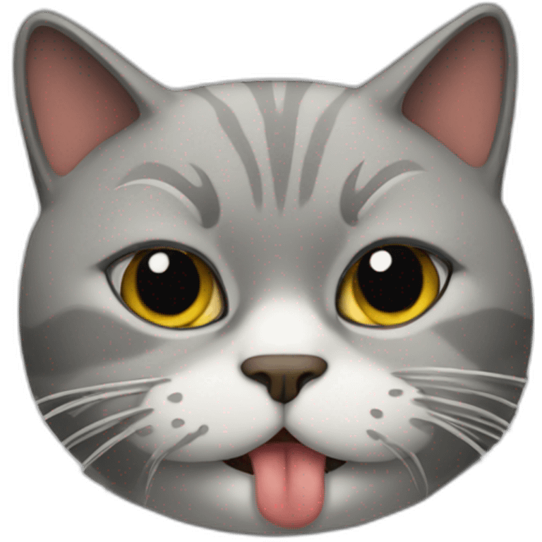 The guilty smoking cat emoji