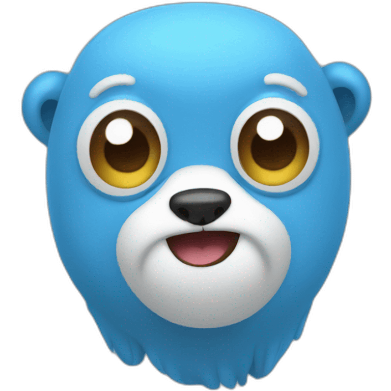 blue golang mascot emoji