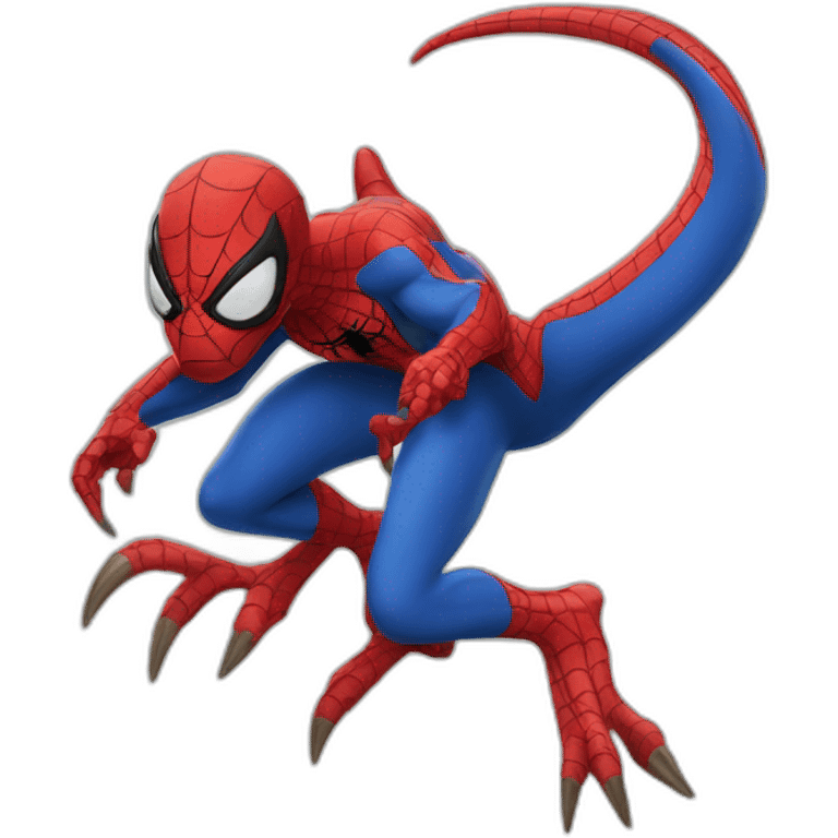 Dinosaur spider-man emoji