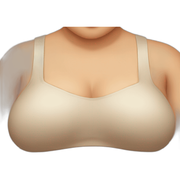 big, round, soft human female chest sideways emoji