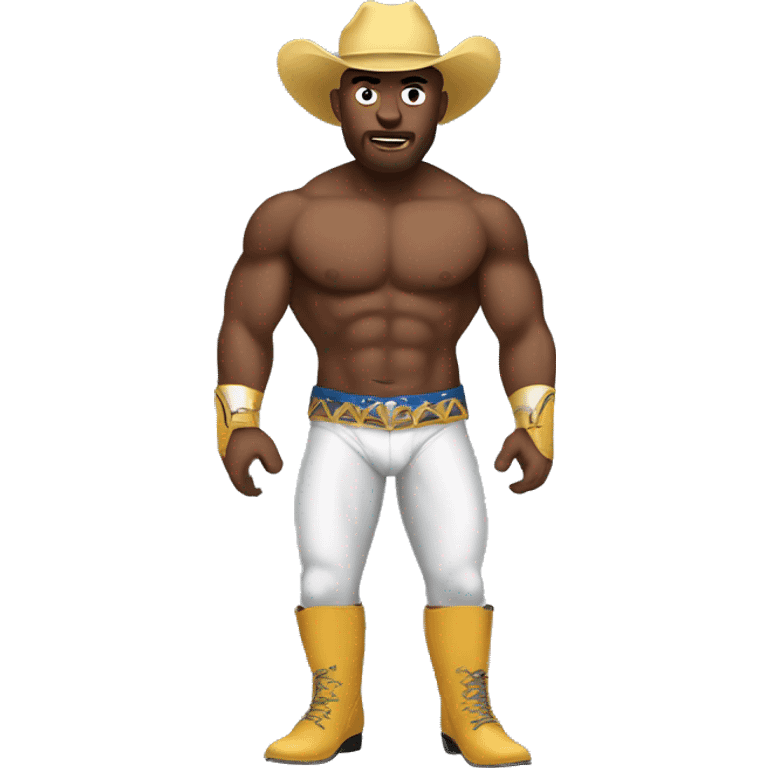 Wrestling cowboy emoji