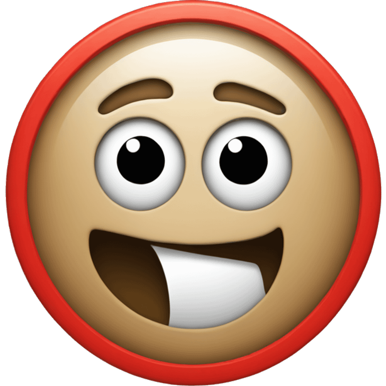 a surprised face cursing and sourrounded by a red circle emoji