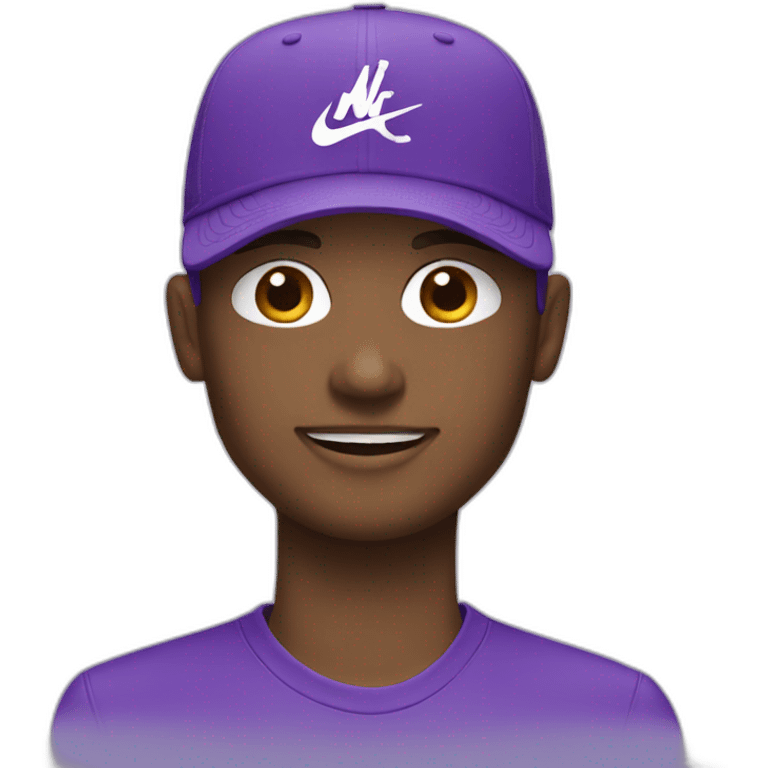 purple nike hat emoji