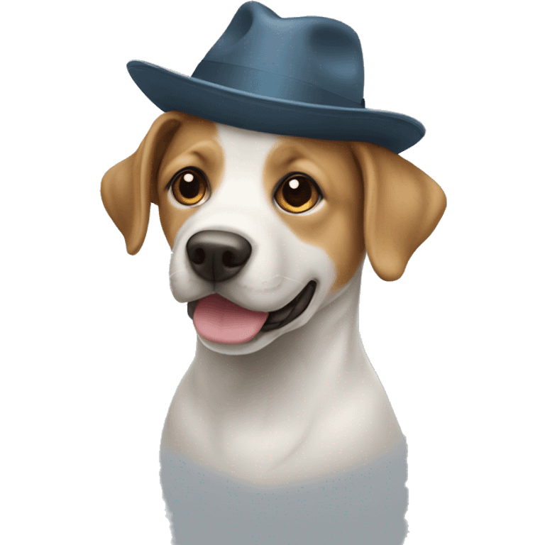 Un chien avec un chapeau  emoji