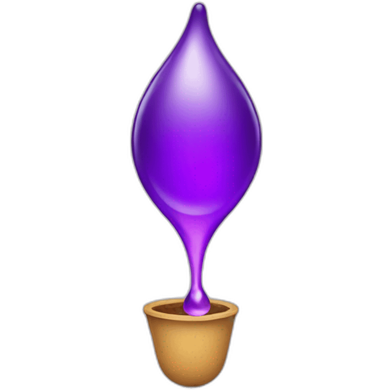 purple drop mascot character emoji