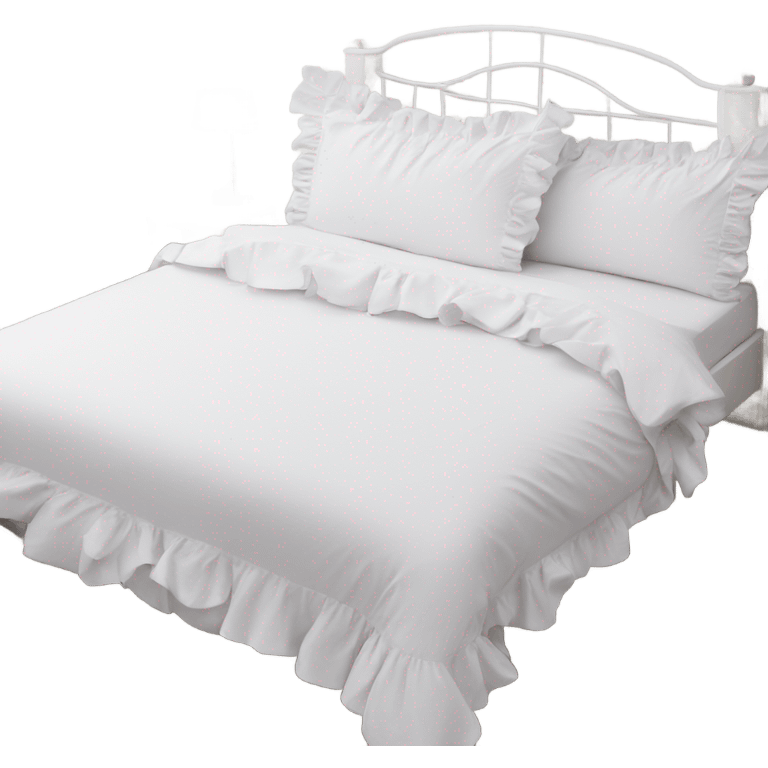 Milk Bed linen with ruffles Milk Bed linen with ruffles emoji