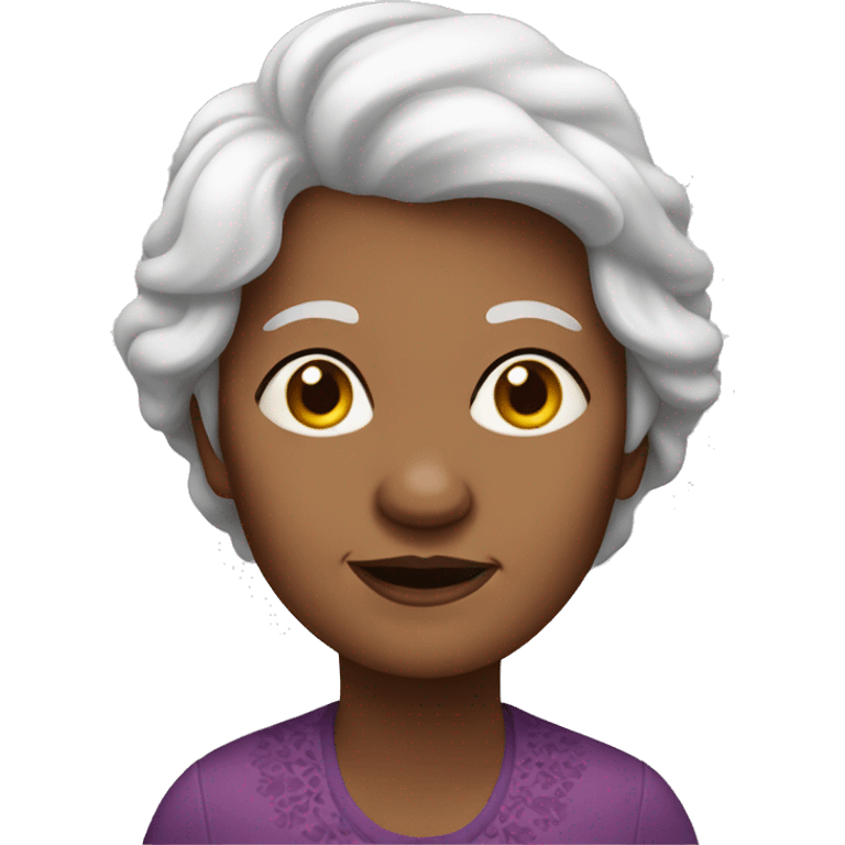 white grand mother emoji