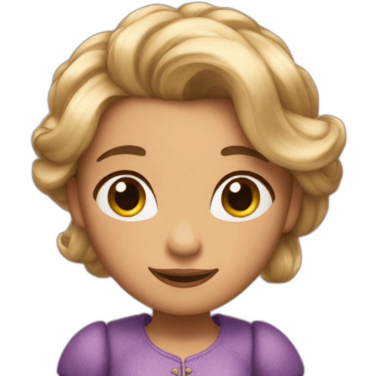 Rapunzel with short hair emoji