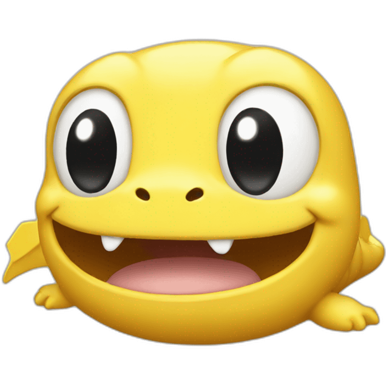 Salamander with a pikachu face emoji