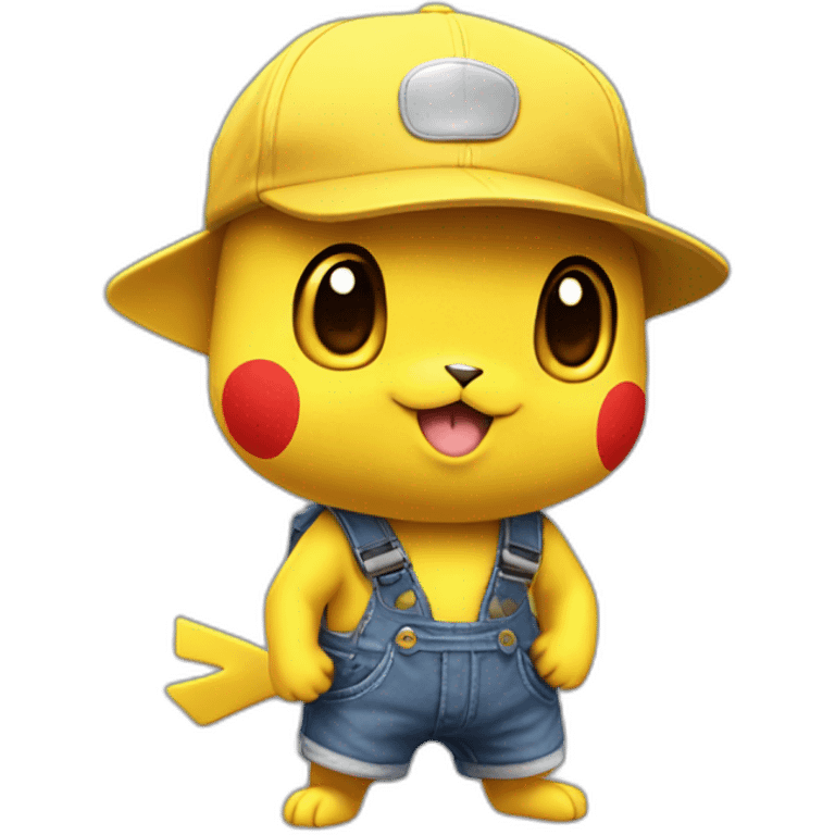 Pikatchu avec une casquette emoji