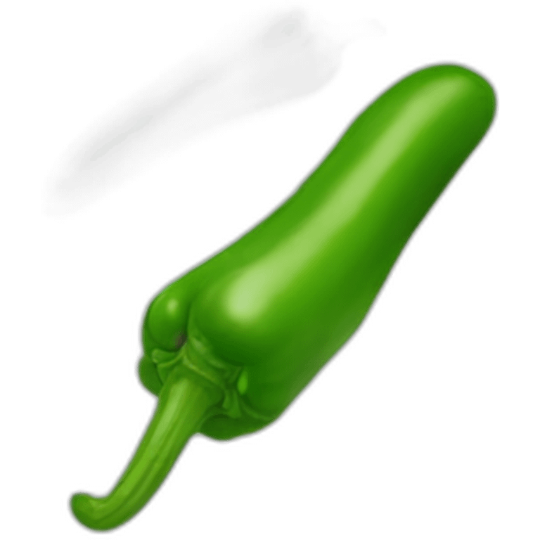 Long and fine Green pepper emoji