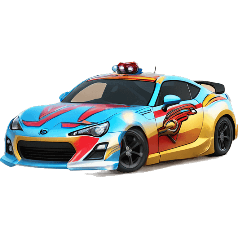 Linda Carter’s Wonder Woman Long wheelbase widened ground effects Scion FR-S desert race car emoji